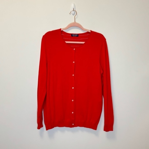 Saint James Sweaters - Saint James Nautical Red Cardigan